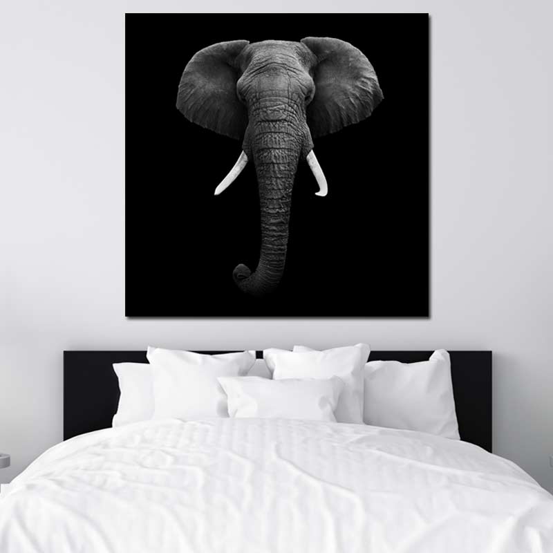 Tableau sur toile Tête Éléphant 