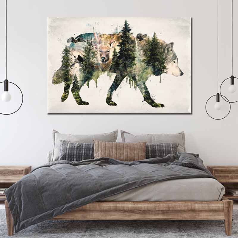 Tableau Toile Loup