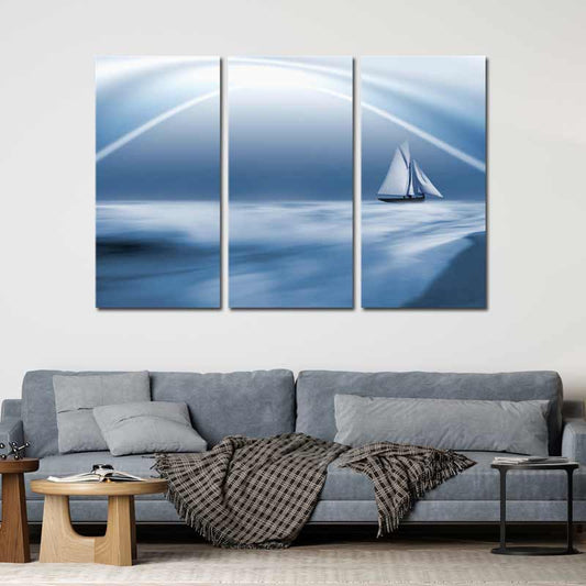 Acheter un Tableau Triptyque Bateau