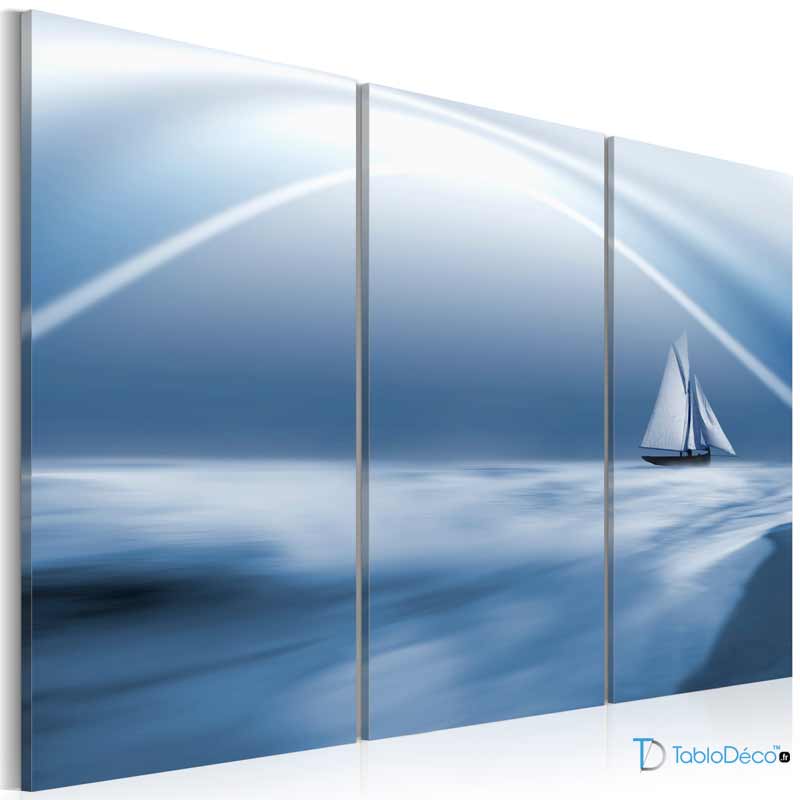 Tableau Triptyque Bateau