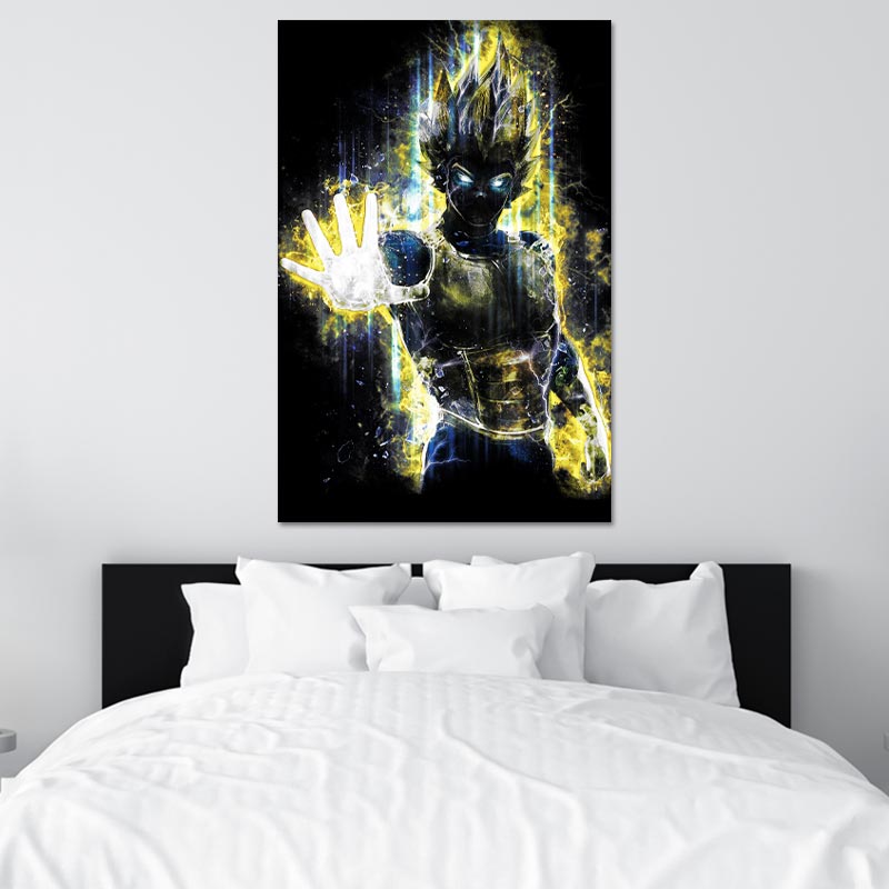 Tableau de décoration avec Vegeta en super Saiyan - Dragon Ball Z