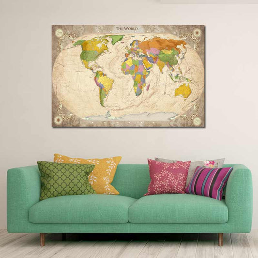 Tableau vieille Carte du Monde