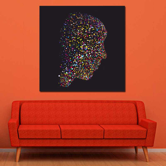 Tableau Visage Abstrait Moderne et Tendance