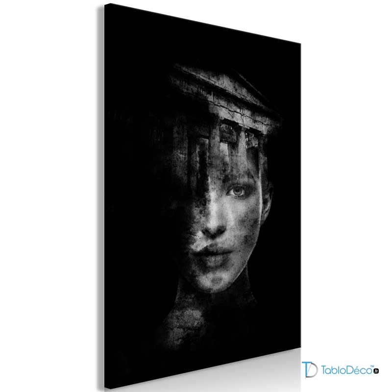 Tableau Visage Femme Noir et Blanc