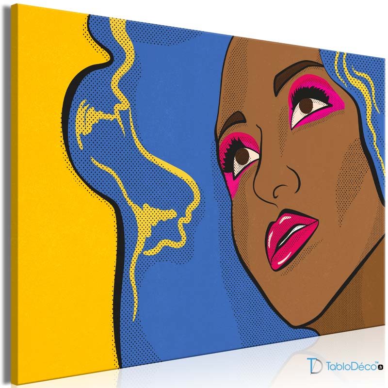 Acheter un Tableau Visage Femme Pop Art - TabloDéco.fr