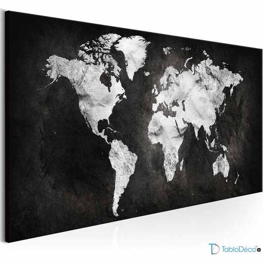 Acheter un Tableau World Map Dark and Silver