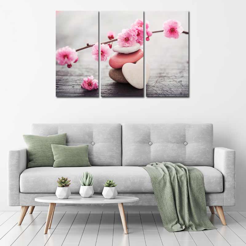 Tableau sur toile Zen en 3 parties