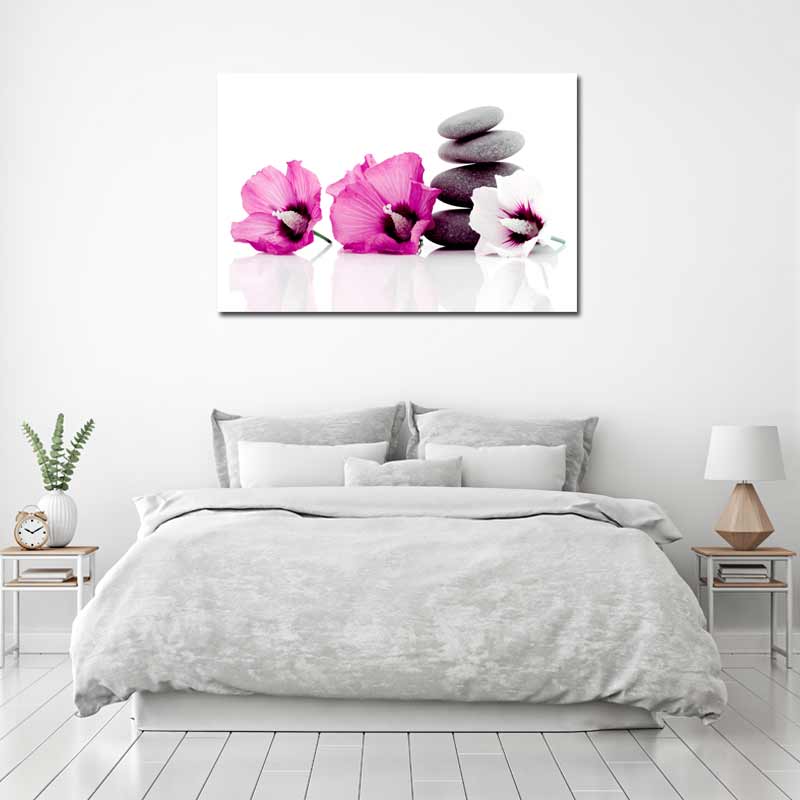Tableau Zen Galets et Fleurs
