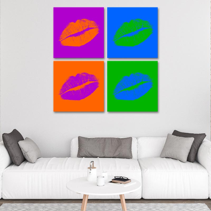Tableau avec des Lèvres de style Pop Art