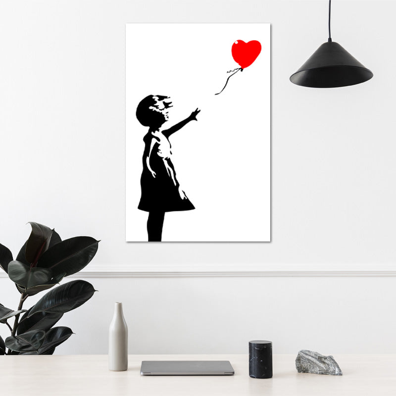 Toile "Girl with balloon" de Banksy - TabloDéco.fr