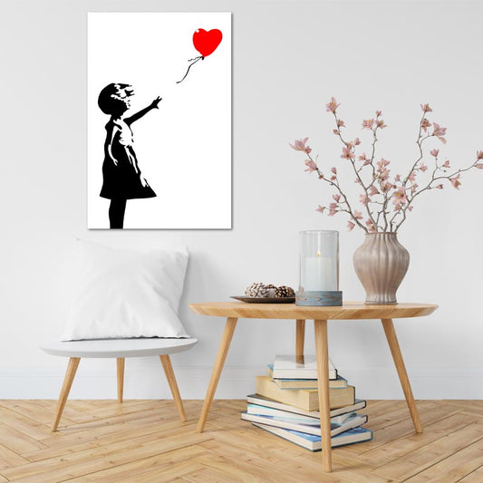 Reproduction sur toile "Girl with balloon" de Banksy - TabloDéco.fr