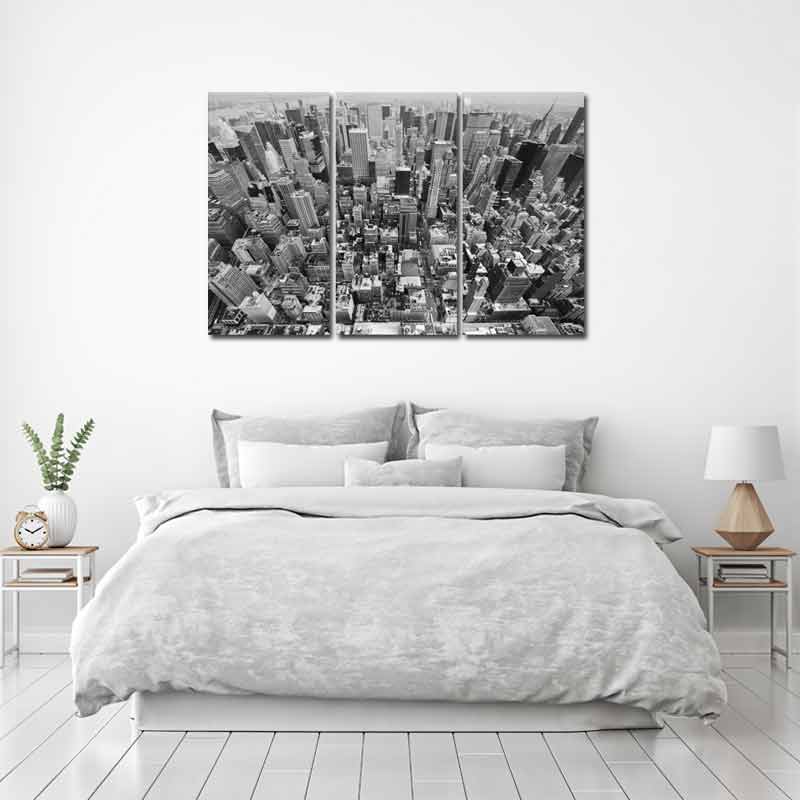 Tableau Triptyque New York en Noir et Blanc